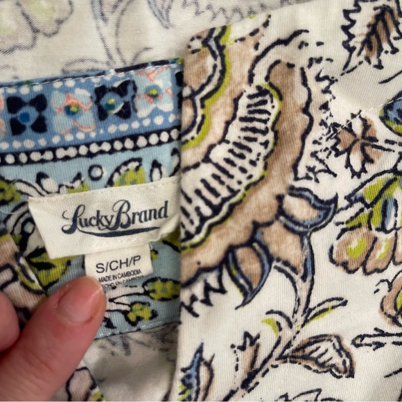 Lucky Brand Floral Print Women's Panjama Top - Picture 7 of 13